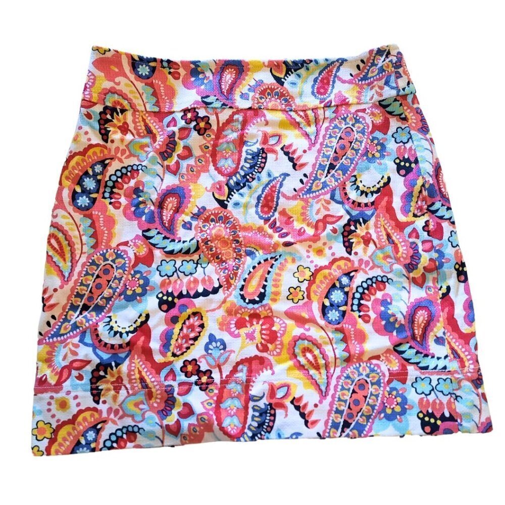 TALBOTS Women's Multicolor Paisley Skirt Size 6 NWOT